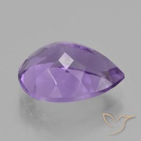 Ametista Viola medio-chiaro naturale da 5.08 ct, Forma a pera, VVS
