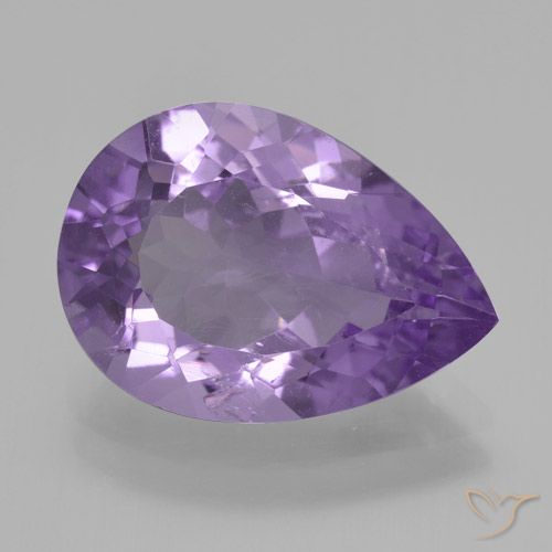 4.43ct Naturale Viola medio Ametista, Forma a pera, VVS