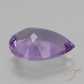 Ametista Viola medio naturale da 4.43 ct, Forma a pera, VVS