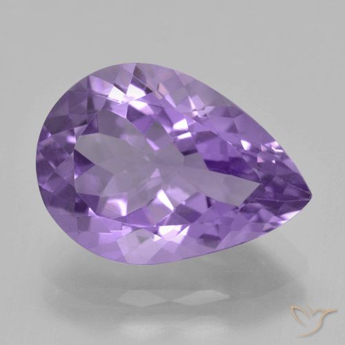 4.79ct Naturale Viola medio Ametista, Forma a pera, VVS