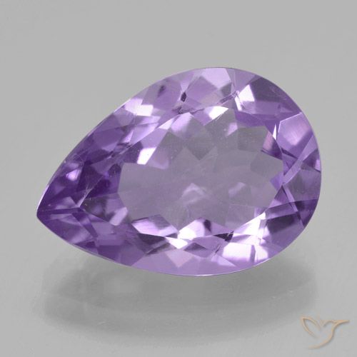 4.53ct Naturale Viola medio Ametista, Forma a pera, VVS