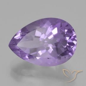 Ametista Viola medio naturale da 5.30 ct, Forma a pera, VS