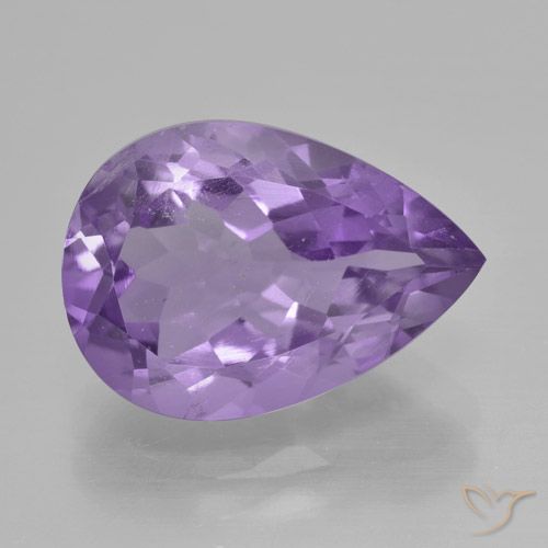 4.50ct Naturale Viola medio Ametista, Forma a pera, VVS