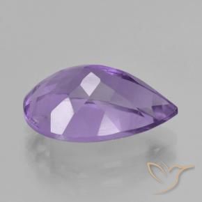 Ametista Viola medio naturale da 4.50 ct, Forma a pera, VVS