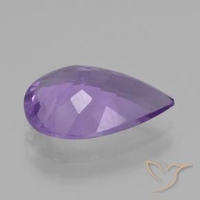 Ametista Viola chiaro naturale da 3.53 ct, Forma a pera, VVS