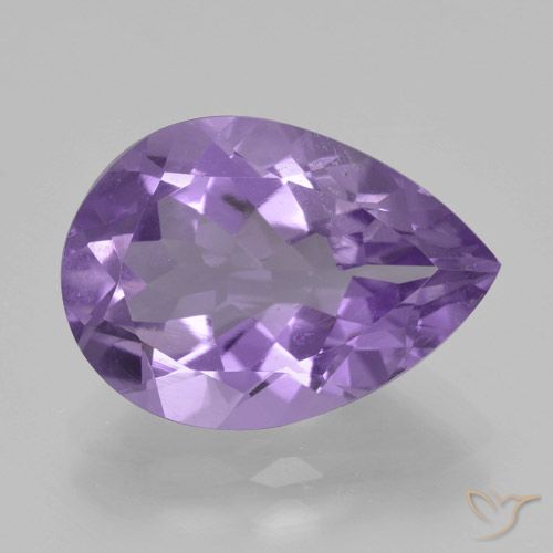 4.47ct Naturale Viola scuro Ametista, Forma a pera, VVS