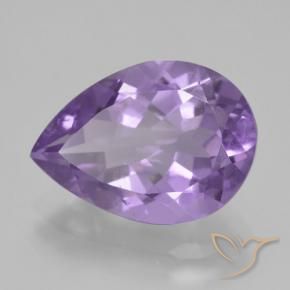 Ametista Viola scuro naturale da 4.47 ct, Forma a pera, VVS