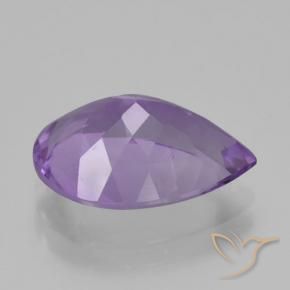 Ametista Viola scuro naturale da 4.47 ct, Forma a pera, VVS