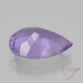 Ametista Viola medio naturale da 4.05 ct, Forma a pera, VVS