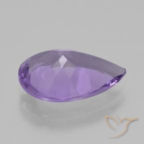 Ametista Viola chiaro naturale da 3.43 ct, Forma a pera, VS