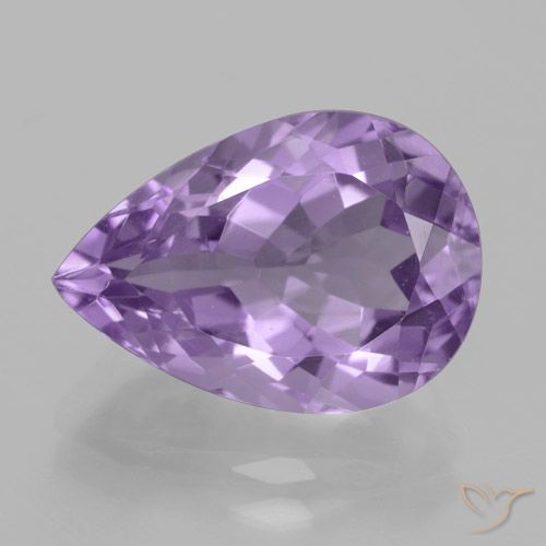 4.81ct Naturale Viola medio Ametista, Forma a pera, VVS