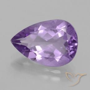 Ametista Rosa viola medio naturale da 3.76 ct, Forma a pera, VVS