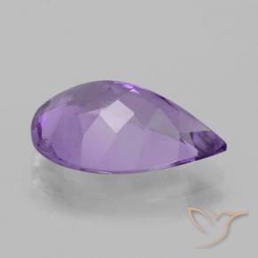 Ametista Rosa viola medio naturale da 3.76 ct, Forma a pera, VVS