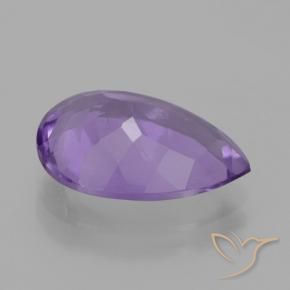 Ametista Melanzane Viola naturale da 3.97 ct, Forma a pera, VVS