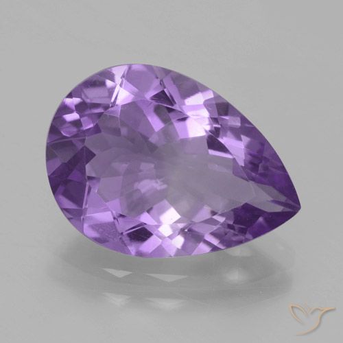 4.34ct Naturale Viola scuro Ametista, Forma a pera, VVS