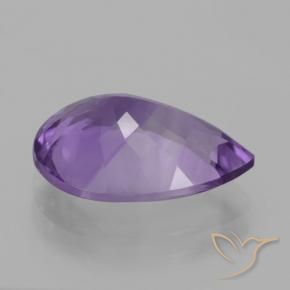 Ametista Viola scuro naturale da 4.34 ct, Forma a pera, VVS