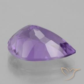 Ametista Viola medio naturale da 4.20 ct, Forma a pera, VVS