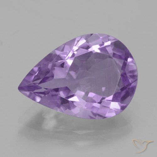 4.24ct Naturale Viola medio Ametista, Forma a pera, VVS