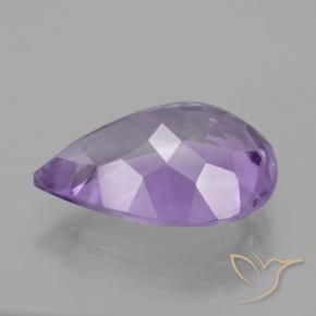 Ametista Viola medio naturale da 4.24 ct, Forma a pera, VVS