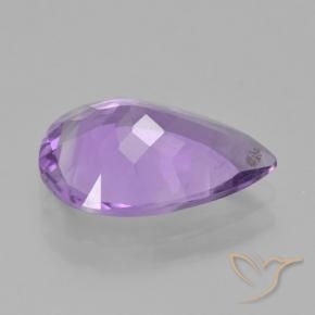 Ametista Viola medio naturale da 3.46 ct, Forma a pera, VVS-VS