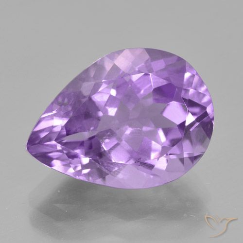 4.78ct Naturale Viola medio Ametista, Forma a pera, VVS-VS