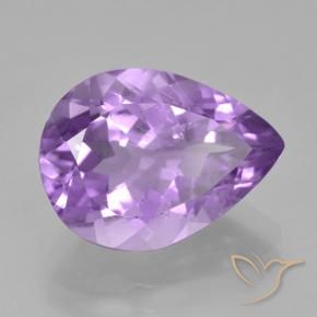 Ametista Viola medio naturale da 4.78 ct, Forma a pera, VVS-VS