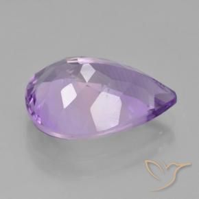 Ametista Viola medio naturale da 4.36 ct, Forma a pera, VVS-VS