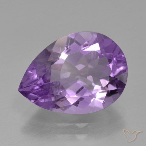 4.12ct Naturale Viola medio Ametista, Forma a pera, VS