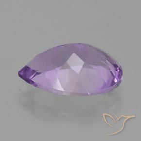 Ametista Viola medio naturale da 4.12 ct, Forma a pera, VS