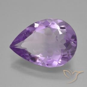 Ametista Viola scuro naturale da 3.92 ct, Forma a pera, VVS