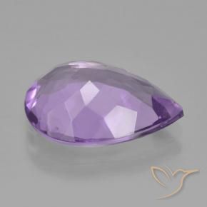 Ametista Viola scuro naturale da 3.92 ct, Forma a pera, VVS