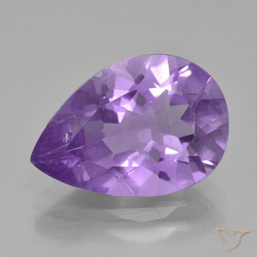 3.91ct Naturale Viola scuro Ametista, Forma a pera, VVS-VS
