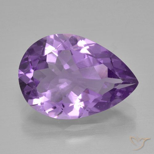 4.09ct Naturale Viola scuro Ametista, Forma a pera, VVS