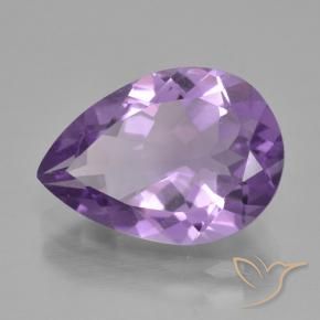 Ametista Viola scuro naturale da 4.09 ct, Forma a pera, VVS