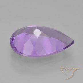 Ametista Viola scuro naturale da 4.09 ct, Forma a pera, VVS