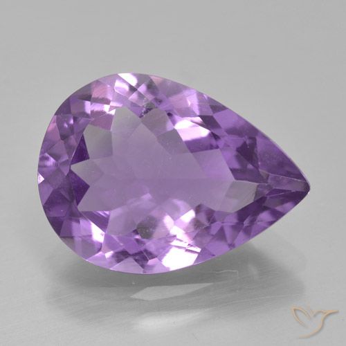 3.99ct Naturale Viola medio Ametista, Forma a pera, VVS-VS