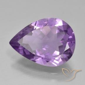 Ametista Viola medio naturale da 3.99 ct, Forma a pera, VVS-VS
