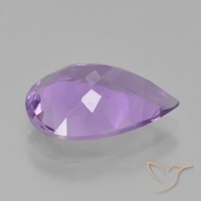 Ametista Viola medio naturale da 3.99 ct, Forma a pera, VVS-VS