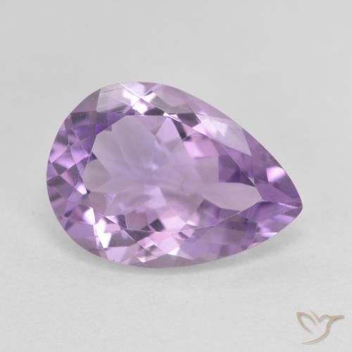4.24ct Naturale Viola rosa medio Ametista, Forma a pera, VVS