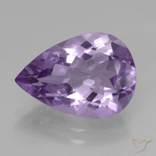 4.37ct Naturale Viola medio Ametista, Forma a pera, VVS