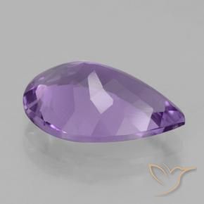 Ametista Viola medio naturale da 3.88 ct, Forma a pera, VVS