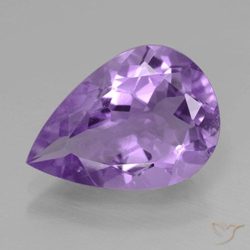 3.96ct Naturale Viola scuro Ametista, Forma a pera, VS