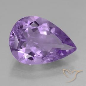 Ametista Viola scuro naturale da 3.96 ct, Forma a pera, VS