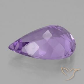 Ametista Viola scuro naturale da 3.96 ct, Forma a pera, VS