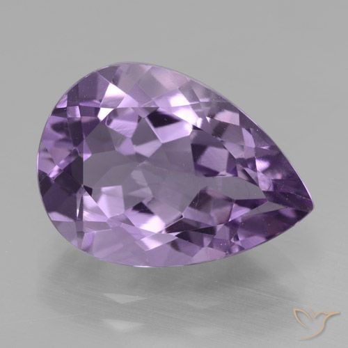 4.83ct Naturale Viola medio Ametista, Forma a pera, VVS