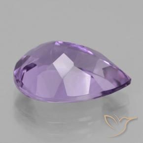 Ametista Viola medio naturale da 4.83 ct, Forma a pera, VVS