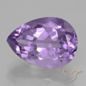 Ametista Viola scuro naturale da 5.10 ct, Forma a pera, VS