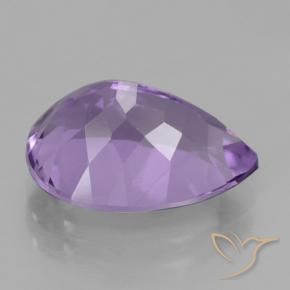 Ametista Viola scuro naturale da 5.10 ct, Forma a pera, VS