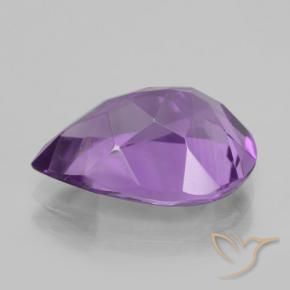 Ametista Viola tendente al rosa naturale da 4.61 ct, Forma a pera, VVS