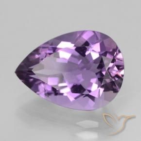 Ametista Viola tendente al rosa naturale da 4.85 ct, Forma a pera, VVS